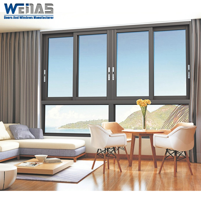 Thermal Insulation Zinc Alloy Aluminum Sliding Windows With Anti mosquito