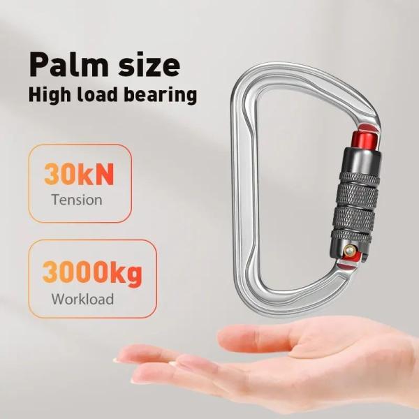 OEM Accepting 30KN Heavy Duty Carabiner Snap Hook for Mountain Climbing in Heavy Industry