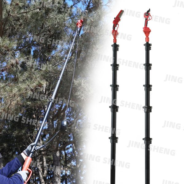 65ft 074 Panel Snap Blue Telescopic Carbon Fiber Pole for Industrial Vacuuming,Tree Pruning