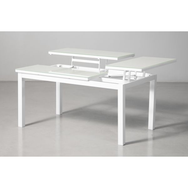 Modern Design Style Aluminum Patio Furniture Set with Adjustable Table and Dining Set