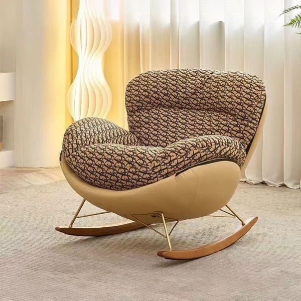 Modern Design Fabric Living Room Lounge Rocking Chair Furniture Luxury Hotel Home Leisure Single Sofa Chairs