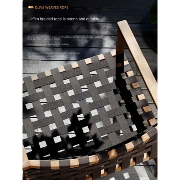 Pastoral Garden Teak Wood Patio Furniture Sets Sun Proof