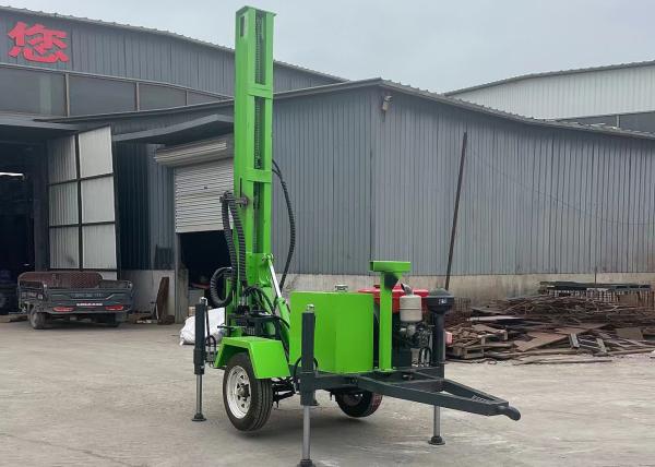 76 mm Rig de perfuração de poços de água Motor a diesel de potência 100-150 metros de profundidade