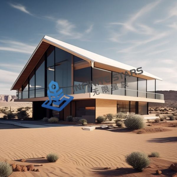 Sustainable Prefab House Villa Waterproof Steel Frame Prefab Homes