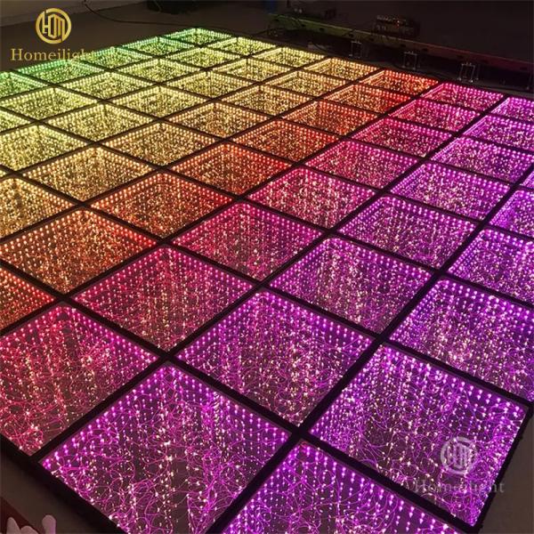 RGB Outdoor Square LED Dance Floor Light 3D Mirror Starry Mat for Party Sale
