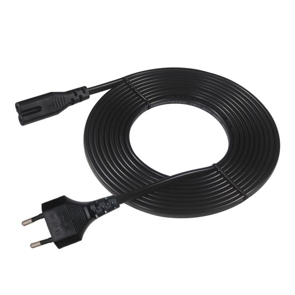 EU 2-Pin to C7 Power Cord 2.5A 250V for Electronics