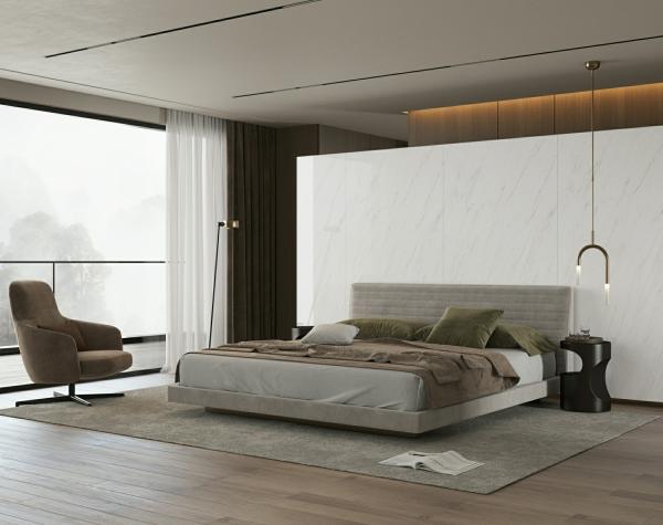 White 900x1800mm Polished Glazed Porcelain Tile Antibacterial Scratch-Resistant