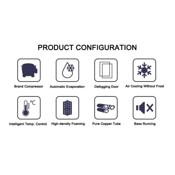 L'équipement de réfrigération fournit des congélateurs à affichage vertical avec R290a 450L