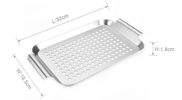 Нержавеющая на открытом воздухе корзина гриля лотка гриля БАРБЕКЮ