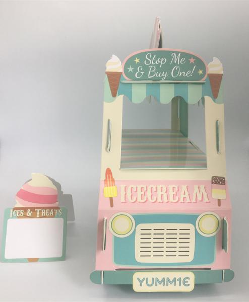 Three Tiers Festival Party Decorations Blue Car Cake Holder For Birthday Party