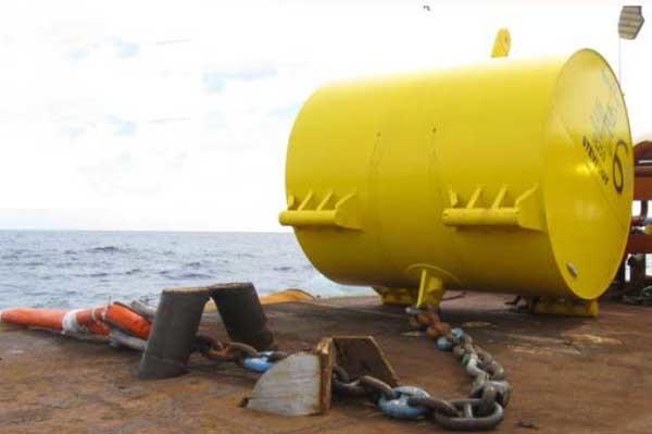 Foam Filled Marine Floating And Steel Mooring Buoy With Chain Through
