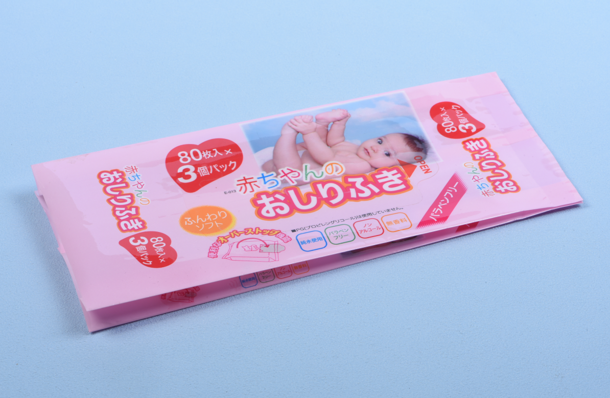 Gravure Printing Plastic Stand Up Packaging Bags For Towelettes Packing