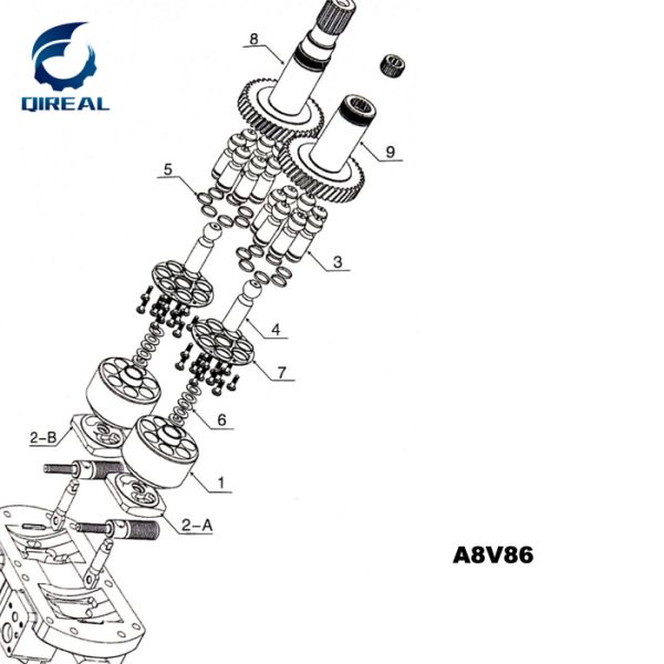 Части гидронасоса A8V55 A8V86 A8V107 нагнетают набор