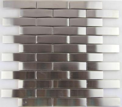 3d Arch Stainless Steel Mosaic Tile Backsplash , Stainless Steel Kitchen Tiles 8mm Thick