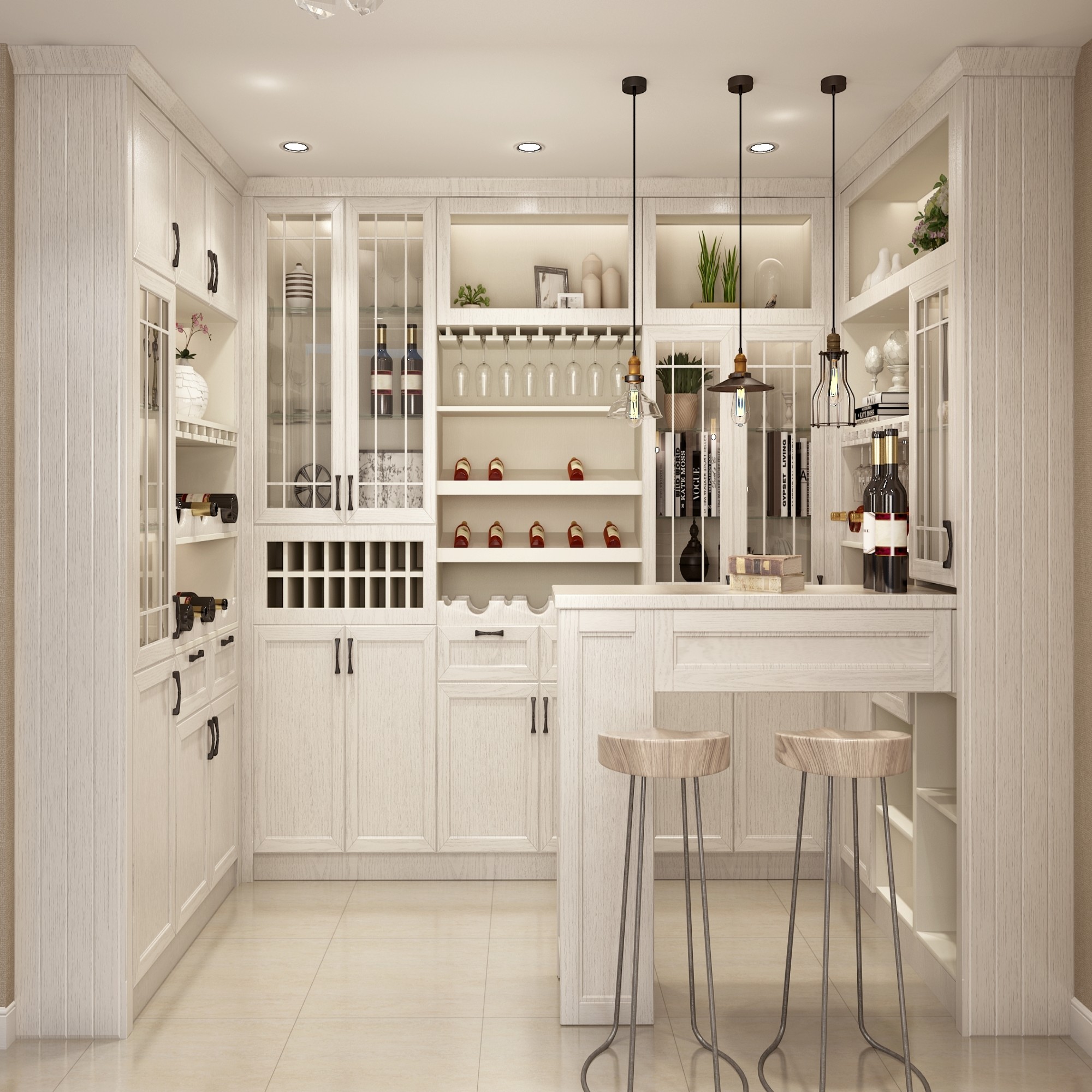 General Home Furniture Modern Wine Display Dining Room Cabinet for Luxury Home