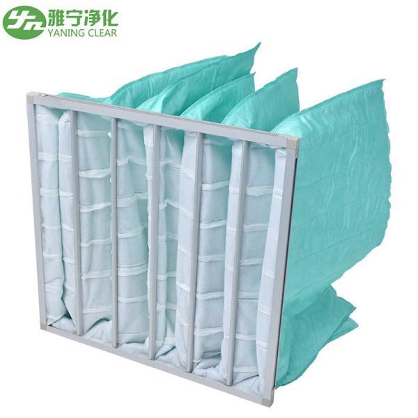 White 6 Bags F9 Bag Filter Non Woven Fabric Material For Painting Industry