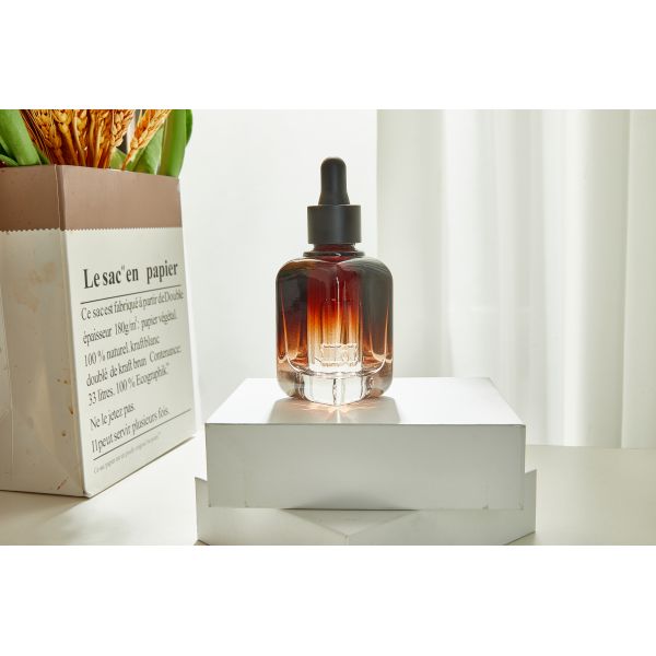 Screw Cap Glass Dropper Bottles Round Design Featuring Screen Printing Hot Stamping and Labeling for Liquid Product Containers