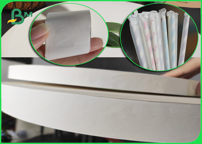 white straw wrap paper Бумага 28gsm белого тонкого обруча соломы бумажная идеальная упаковывая для солом