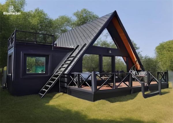 Triangular Treehouse Combined Into Luxury Glamping House