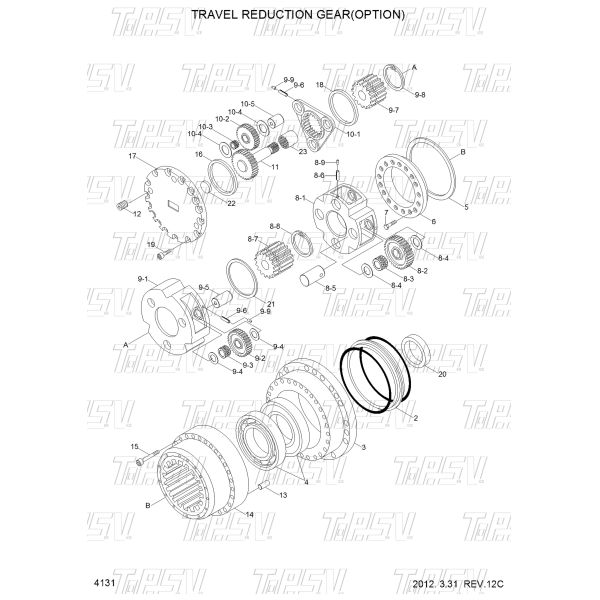 XKAQ-00209 Compatible With Hyundai R305-7 Excavator Travel Drive Cover Durable Heavy Duty Components For Construction Machinery