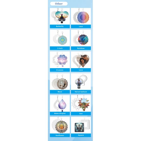 Custom Aluminum Wind Spinner Blanks Sublimation Apple Shape Custom Metallic Wind Spinners for Yard Stylish Artificial Design