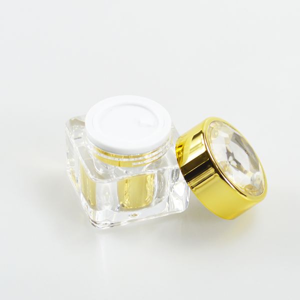 Многоразовое косметическое упаковочное емкость 10 г Золотой Крем для глаз Акриловый Пластиковый бантик