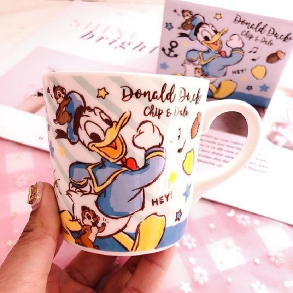 Cartoon Porcelain Ceramic Coffee Cups For Student Milk Juice Tea OEM ODM