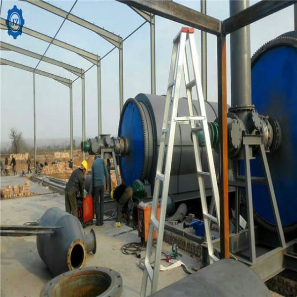 10 Ton Automatic Scrap Tyre Recycling Waste Tire Pyrolysis Machine For Fuel Oil