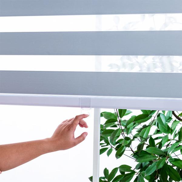 Rolling Window Shade Fabric Smart Blackout Blinds Day Night Zebra Fabric