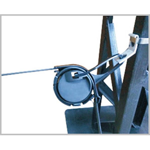 INCH Sistema de medição aço inoxidável UV resistente cabo redondo fibra óptica fio de queda de nylon pinças de corda