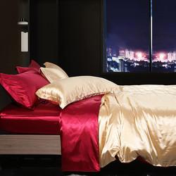 Home Textile Mulberry Silk Bed Sheets , Queen Size 20x30in Fitted Silk Bed Covers