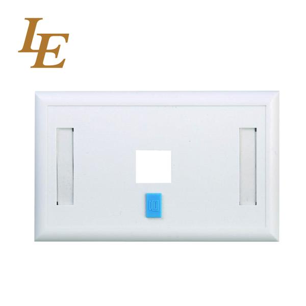 LE 86X86mm or 114x70mm 4 Port RJ45 ABS FacePlate for Telecommunication