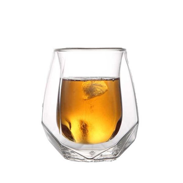 Borosilicate Double Personalized Glass Cup Heat Resistant For Beverage Whisky
