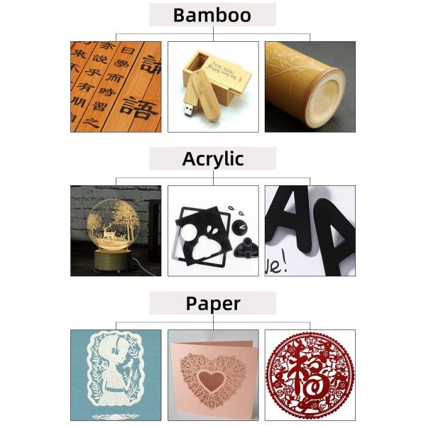 CO2 Laser Engraver And Cutter For MDF Paper Leather Wood Acrylic