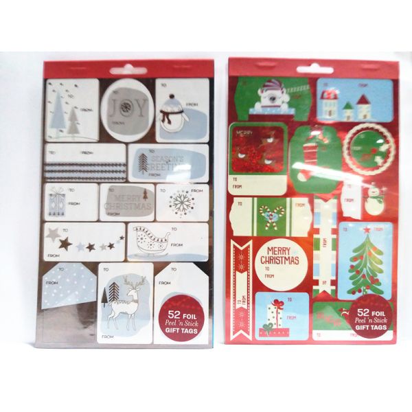 Christmas Sticker Printing White Paper Board Sheet Holiday Decoration