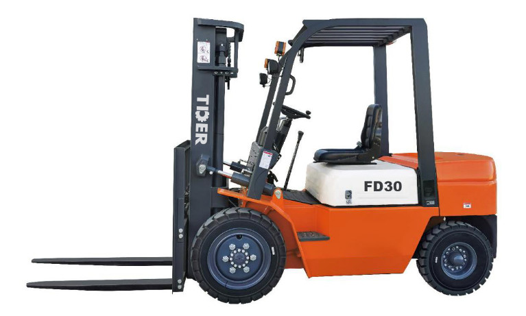 Мотор Isuzu C240 3-тонный небольшой дизельный вилочный погрузчик с зажимными частями