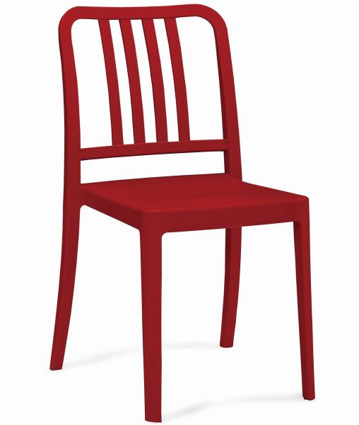 Stackable PP Resin Plastic Cafeteria Chair Indoor Outdoor Use
