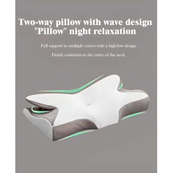 Memory Foam Butterfly Design Neck Protection Slow Rebound Pillow 100% Polyester 80