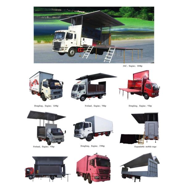 Sinotruck HOWO Mobile Music Stage Truck Self Powered LED Advertising Truck