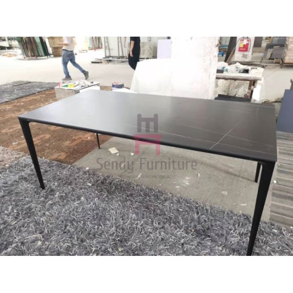Верхняя часть плиты OEM обеденного стола ODM 120x70x75cm прямоугольная каменная