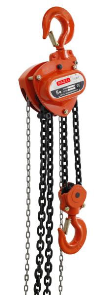 Vermelho bloco Chain manual de 5 toneladas, grua Chain da mão de aço inoxidável