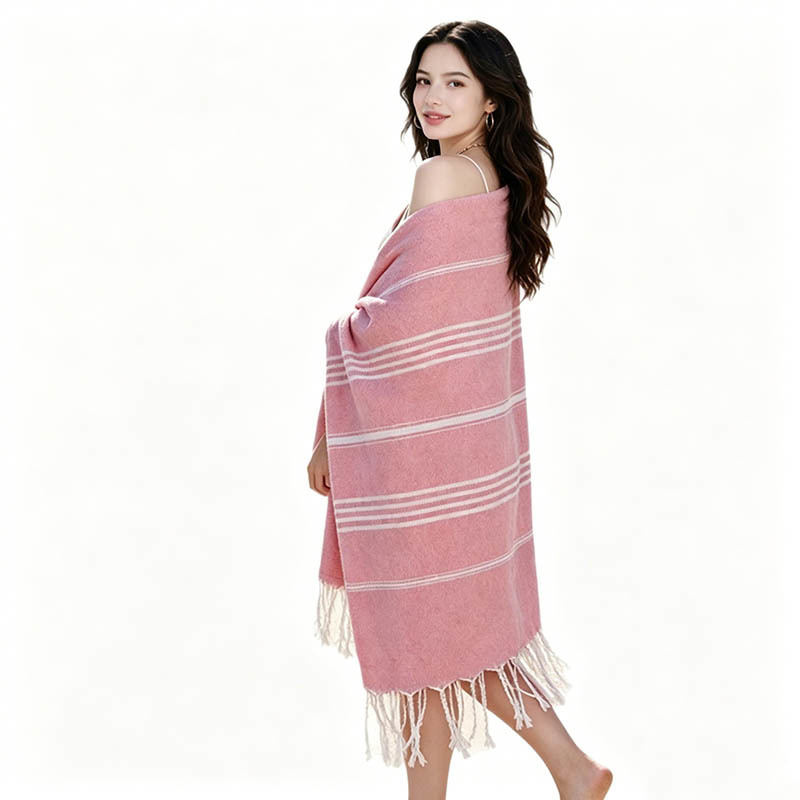 Cotton Polyester Turkish Beach Towels 370 Gsm Sand Resistant Bulk