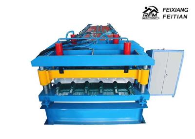Hydraulic Metal Glazed Tile Roll Forming Machine With 2 - 5m/Min Speed