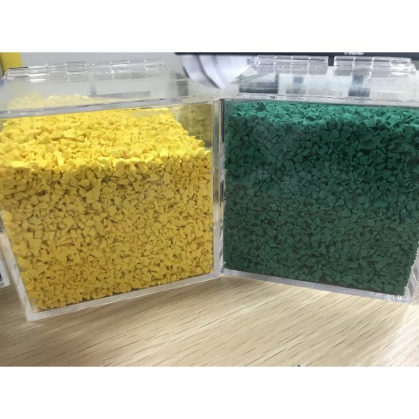 Odorless SGS IAAF Certified Coloured Rubber Crumb For Tennis Ground