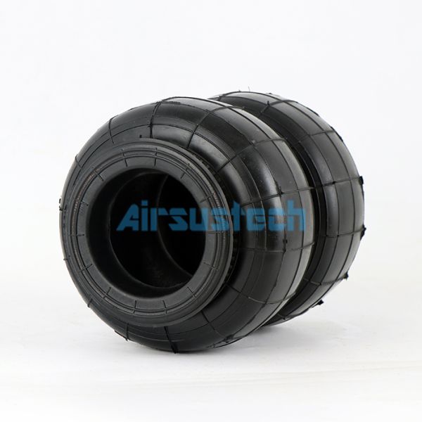 Alturas estáticas 142MM Primavera de aire de caucho 130142H-2 Suspensión de aire doble enroscada