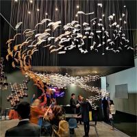 Lustres de penas de vidro de arte moderna