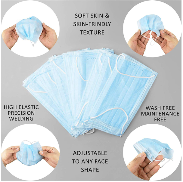 Breathable Kids Surgical Face Mask 3 Layer For Anti Flu Virus Dust Proof