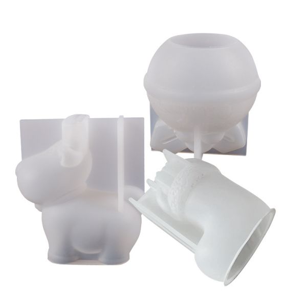 DIY Christmas Candle Dropping Glue Grinding Gypsum 3D Elk Socks Christmas Fruit Ornament Silicone Mold