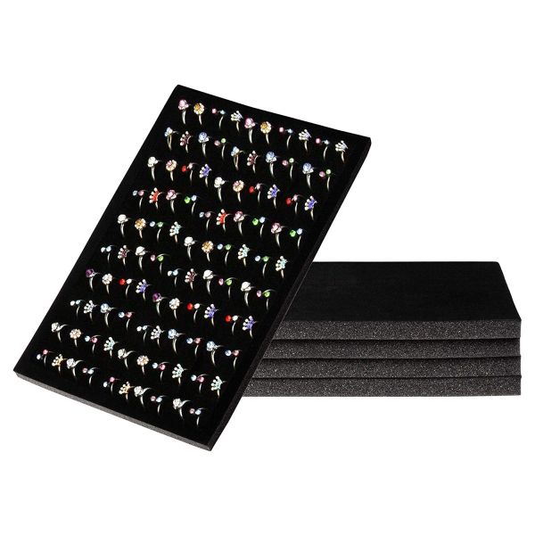 PU Packaging Foam Inserts Die Cutting , Velvet Foam Box Inserts For Jewelry