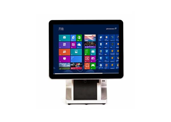 OEM All In One POS PC , Small Restaurant Cash Register Black White Color 4GB Memory